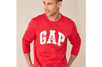 Red Relaxed Logo Sweatshirt