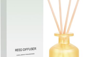 Reed Diffuser – BlackBerry Pineapple 3.38oz (100ml) 1 Pack Essential Oil Reed Diffuser Set with 8 Sticks, Long Lasting Fragrance for Home, Bathroom, Bedroom, Room, Decor