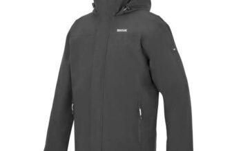 Regatta Mens Matt II Waterproof Shell Jacket Ash Black ( Sizes XS – 4XL ) – with code free delivery with free sign up