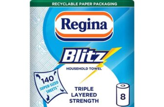 Regina Blitz Household Towels 8 Triple Layered Rolls, 70 Sheets Per Roll (£10.80 – £10.20 S&S)