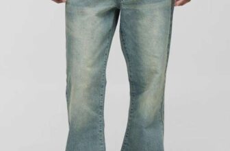 Relaxed Flared Rigid Washed Jeans (Waist 34-36) – Extra 15% Off Free Delivery With Code Stack