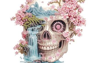 Reofrey Hanging Diamond Art Kit Skeleton Landscape 20x20cm
