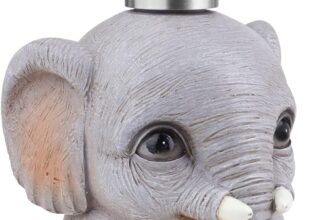 Resin Soap Dispenser with Rust Proof Pump, Durable Elephant Shape Design Soap Hand Dispensers, Refillable Liquid Hand Lotion Bottle, Washing Up Liquid Dispenser for Bathroom, Bedroom and Kitchen