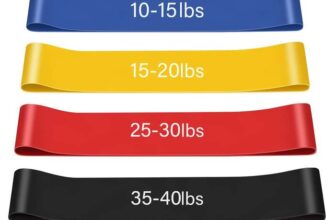 Resistance Bands, Set of 6 Natural Latex Resistance Bands Set (550 lbs)