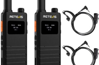 Retevis B63S Walkie Talkie Rechargeable, PMR446 15 mm Slim 2 Way Radio, New Version of RT622P (3.0), USB C, LCD Screen, VOX, 103g Handheld Professional Walkie-Talkie for Camping Family (2 Pcs, Black)