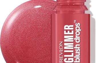 Revlon Glimmer Blush Drops Hydrating Liquid Blusher, Plumping Formula with Glycerin, Liquid-to-Powder Finish, Field of Roses