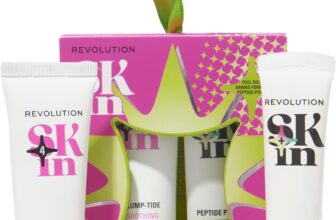 Revolution Skin Plump It Up Gift Set, Features Plump-Tide Moisturiser & Peptide Pout Lip Balm, Travel-Size, Vegan & Cruelty-Free