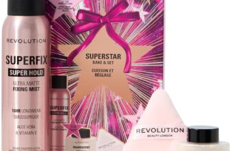 Revolution Superstar Bake & Set, Superfix Fixing Spray & Translucent Loose Baking Powder with Makeup Puff, Long-Lasting Makeup Look, Vegan & Cruelty-Free
