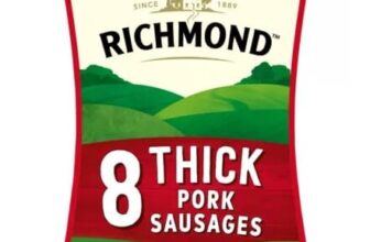 Richmond 8 Thick Pork Sausages 410g