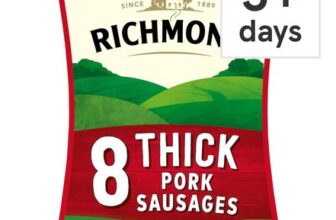 Richmond 8 Thick Pork Sausages 410g (Clubcard)