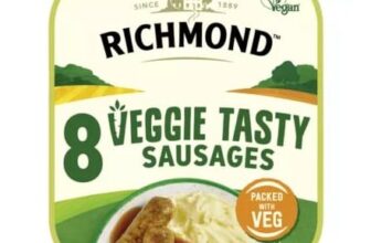 Richmond Veggie Tasty 8 Sausages 304g
