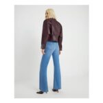 River Island Womens Flared Jeans Blue High Rise Relaxed Denim