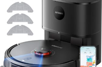 Robot Vacuum Cleaner with Mop, 8000Pa Self-Emptying Robot Vacuum and Mop, Laser Navigator with Smart Mapping Robot Hoover,180Min Runtime, Schedule, App Alexa Voice Control for Pet Hair/Carpet,Q10 Pro