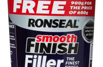 Ronseal 6886271-HHW Smooth Finish Filler Multi-Purpose Ready Mixed 900g, White