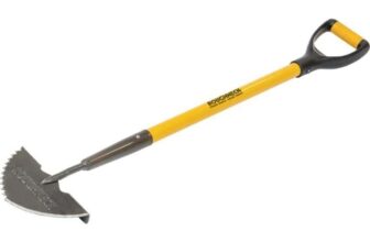 Roughneck Sharp-Edge Lawn Edging Iron 210x1000mm/8¼x39½, Black-Yellow