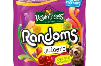 Rowntrees Randoms Juicers Sweets Sharing Pouch, 140g (Amazon Fresh)