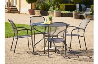 Royal Garden Carlo Black 4 Seater Garden Dining Set