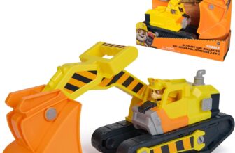 Rubble & Crew Rubbles Ultimate Tool Bulldozer Vehicle, Toy Truck with Action Figure, PAW Patrol Kids Toys for Boys and Girls Ages 3 and Up.