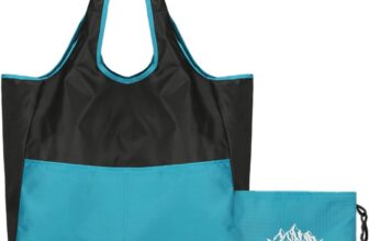 RuiChy Foldable Tote Bag, Large Capacity Portable Shoulder Bag Unisex Sports Gym Bags Outdoor Weekend Bag, Lightweight Duffle Bags Multipurpose Handbag for Work School Shopping Travel Beach