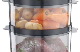 Russell Hobbs 3 Tier Electric Food Steamer, 7L, Stackable Baskets for Easy Storage With Code