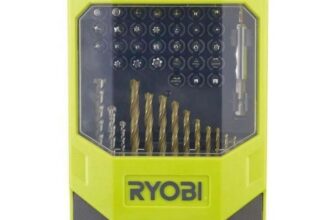 Ryobi RAK46MIX Mixed Drilling and Driving Bit Set, 46 Piece