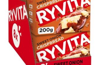 Ryvita Sweet Onion Crispbread, Low Fat, High Fibre
