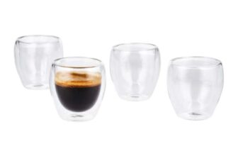 SILVERCREST Insulated Espresso Glasses – 4 Pack