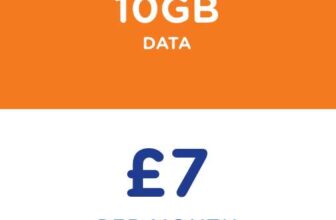 SIM only 10GB £7pm (data rolls) Unlimited calls & text (10GB eu roaming)