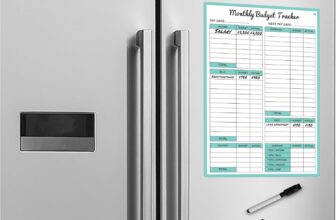 SOL 2pk A4 Magnetic Monthly Budget Tracker for Fridge Reusable Dry Erase Planner with Two Pens for Expense Monitoring Finance Planning Household Money Organisation and Spending Control