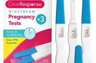 SOL 3pk Clear Response Midstream Early Detection Pregnancy Test Kit sold by Money Cruncher FBA