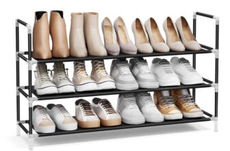 SONGMICS 3-Tier Shoe Rack