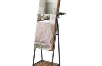 SONGMICS 6 LEDs Lockable Mirror Jewellery Cabinet Armoire,