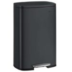 SONGMICS Kitchen Bin 13 Gallon (50 L), Pedal Rubbish Bin, Soft Close, Step-On Pedal, Steel, Inner Bucket – 5 Colour options