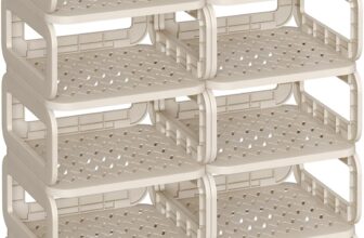 SONGMICS Shoe Rack, 10 Compartments, Space-Saving, Open Shoe Storage, Hallway, Bathroom, Cappuccino Beige LPC038K01