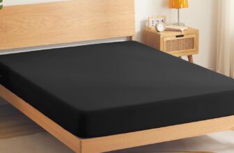SONIVE Fitted Sheet Soft Brushed Polyester, Soft Breathable Bed Sheets,Jersey Mattress Cover, Extra Large Pocket Depth of 30 cm,360Covered completely, for Teenagers and Adults, Black,150x200cm
