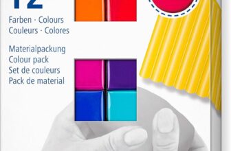 STAEDTLER 8023 C12-1 FIMO Soft Oven Hardening Polymer Modelling Clay – Basic Assorted Colours (Pack of 12 x 25g Blocks)