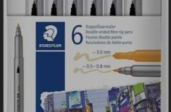 STAEDTLER Colouring Pens – Double-Ended, 0.5-3.0mm Line Width – 6 Assorted Neon Colours – Pack of 12, 3200 C6F