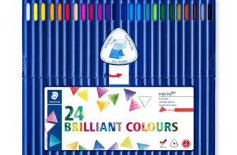 STAEDTLER Ergosoft Triangular Colour Pencils, 24 Pack, Assorted Colours