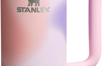 STANLEY 1913 Quencher H2.0 Flowstate Tumbler 0.89L – Cold for 9 Hours – Iced for 40 Hours – Water Bottle with Straw, Handle and Lid – Dishwasher Safe – Travel Mug for Cold Drinks – Rose Petal Motion