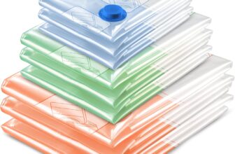 STORAGE MASTER Space Saver Bags for Travel and Home Reusable Vacuum Storage Bags Save 80% More Storage Space Work with Vacuum Cleaner (9 Combo, No Pump Included)