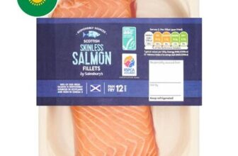 Sainsburys 2 Skinless Scottish Salmon Fillets 220g