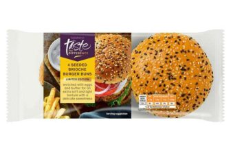 Sainsburys Taste the Difference 4 x Brioche Burger Buns / Seeded Buns / Hot Dog Rolls – Nectar Price