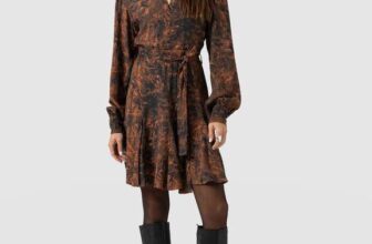 Saint Sofia Joselyn Brown Marble Mini Dress