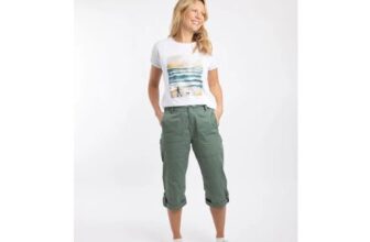 Salena 3/4 Length Trousers Army Green
