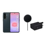 Samsung Galaxy A37 5G AI Smartphone 256 GB Storage, 50MP Wide-Angle Camera,Dark Green, Samsung Qi2 25W Magnet Wireless Charger 45W Charger