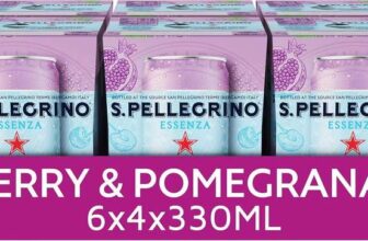 San Pellegrino Essenza Sparkling Water Cherry & Pomegranate Lightly Flavoured 24x330ml – £10.80 S&S