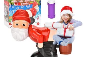 Santa Automatic Bubble Machine for Christmas with Lights