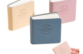 Satiskid Set of 3 Pocket Watercolor Sketchbooks, 5x5cm, 48 Sheets (96 Pages)