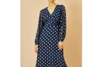 Save £13 on Yumi Navy Foil Print Midi Dress at Yumi