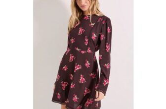 Save 71% on Chocolate Ditsy Printed Mini Dress at Dorothy Perkins